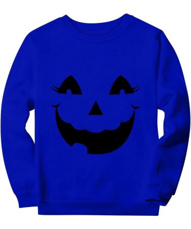 Halloween Costumes Round Neck Casual Long Sleeve Sweatshirt Top Pullover Fleece Sweater Women Blue Large - Buy Online on GoSupps.com