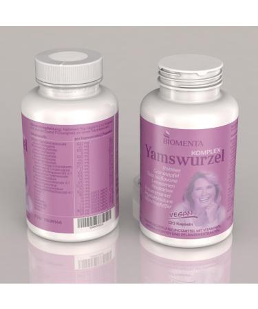 Biomenta Yams Root Complex - 120 Vegan Capsules with Red Clover Pomegranate & More | Premium High-Dose Supplement for Wellness - Buy Online on GoSupps.com