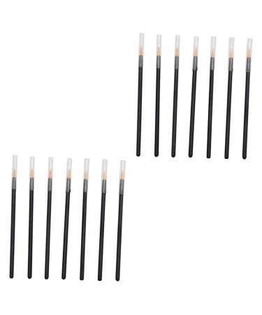 FRCOLOR 100 Pcs Disposable Eyeliner Brush Makeup Liquid Eyeliner With Hat 10x0.3cmx2pcs Blackx2pcs