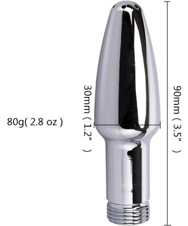 Clean Shower Head Metal | Enema Shower Douche for Men & Women | Hygienic Douche Cleaner - Silver - Buy Online on GoSupps.com