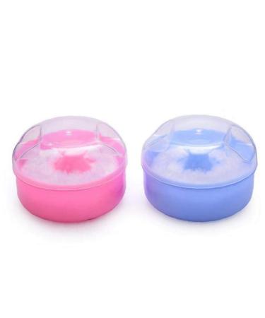 Dorime New High Quality Baby Soft Face Body Cosmetic Powder Puff Talc Sponge Box Case Container Random Color Wholesale-