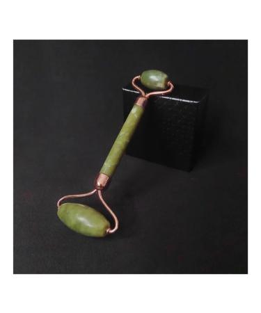 Green and White Ice Jade Roller Gua Sha Facial Tools Face Massager for Relaxation(Green Rose B)