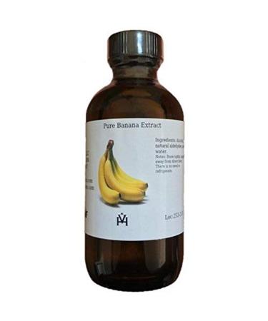 Natural Banana Flavor - Beverages - Breads - Fillings - Sugar Free - Non-GMO - Gluten Free - Kosher - Vegan - 8 oz 8 Fl Oz (Pack of 1)