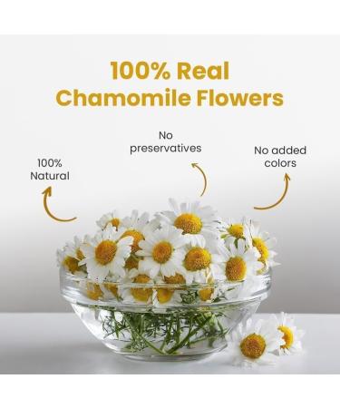 DK Chamomile Tea 30 g || Sleep and Relaxation || Herbal Tea Caffeine-Free Flower-Based Vegan Non-Bitter Non-GMO 100% Natural | Featured in Shark Tank | Reusable Jar - Buy Online on GoSupps.com