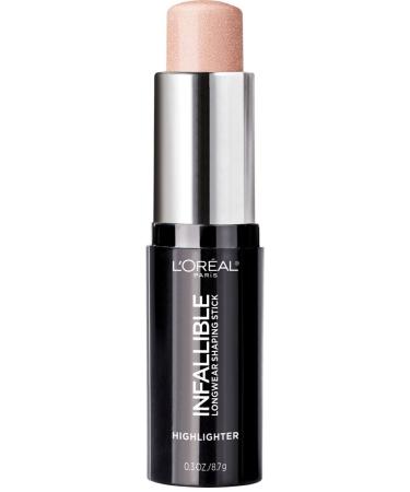 L'Oreal Paris Makeup Infallible Longwear Highlighter Shaping Stick  Up to 24hr Wear  Buildable Cream Highlighter Stick  41 Slay in Rose  0.3 oz. Slay in Rose 0.3 Ounce (Pack of 1) - Buy Online on GoSupps.com