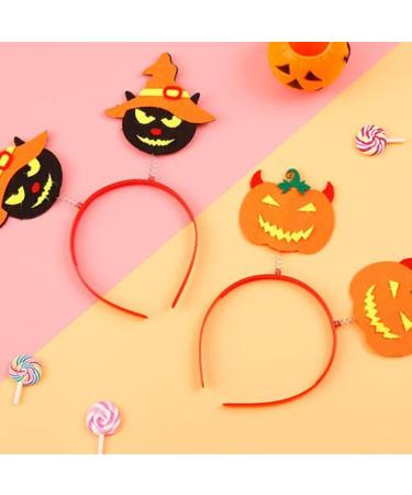 hgnxa Halloween Witch Headband Day of The Dead Nonwoven Hairband Material Kits Headpieces for All Age Festival Hair Decors Angry Pumpkin Hair - Buy Online on GoSupps.com