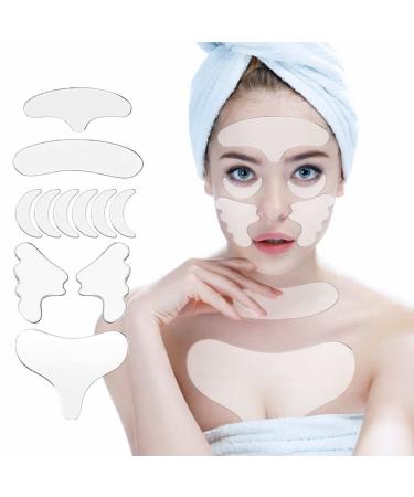 Neck wrinkle patches - chest & Neck wrinkle Treatment - silicone patches for wrinkle 4 pcs - Reusable Grade Anti-Ageing chest wrinkle Pad 4