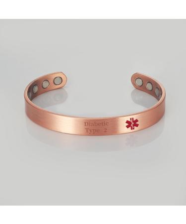 Enermagix Magnetic Copper Bracelets for Men & Women - 99.9% Solid Copper Cuffs with Powerful 3544 Gauss Magnets - Buy Online on GoSupps.com
