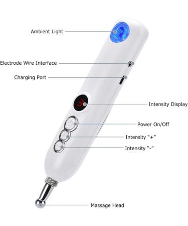 5 in 1 Electronic Meridian Energy Acupuncture Pen Pain Relief Tool Pulse Massage Constant Temperature Heating Suitable for Different Body Positions - Buy Online on GoSupps.com