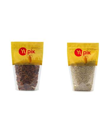 Yupik Jumbo Pecan Halves Nuts 1Kg & Raw Sunflower Seeds (No Shell) 1Kg (Packaging May Vary) 1 kg (Pack of 1) Nuts + Sunflower Seeds 1 kg (Pack of 1)