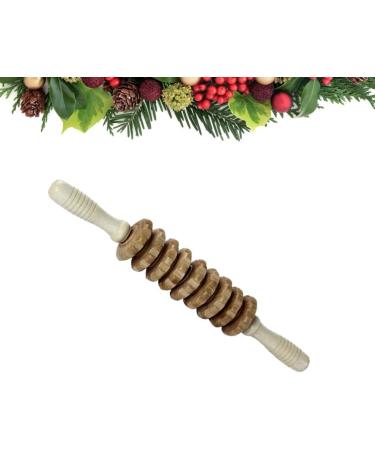 Milist Muscle Roller Tool - Wade Roller Stick for Trigger Point Massage | Wooden Fitness & Body Roll for Pain Relief & Weight Loss - Buy Online on GoSupps.com
