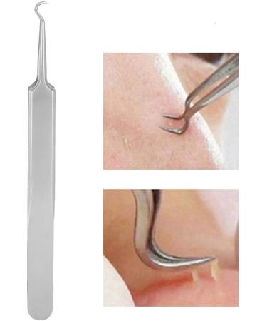 LANTRO JS Curved Blackhead Remover Stainless Steel Fat Granule Pimple Removal Skin Tag Extractor for Face Care Tool - Buy Online on GoSupps.com
