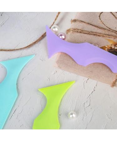 CALLARON Silicone Beauty Ruler Brow Shape Tape Eyelash Aid Tool Girl Supplies Eyeliner High Capacity Travel Violet - Buy Online on GoSupps.com