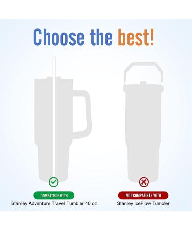 4 Pack Stainless Steel Straw Replacement for Stanley 40 oz Tumbler - Reusable Straws with Cleaning Brush - Buy Online on GoSupps.com