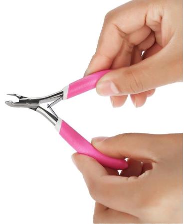 Stainless Steel Nail Art Cuticle Nipper Dead Skin Remover Clipper - Rose Red - Buy Online on GoSupps.com