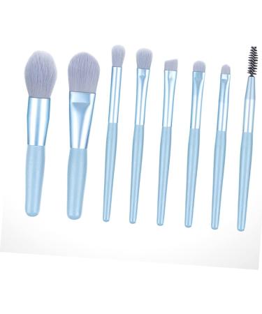 Baluue 8pcs Makeup Brush for Woman Mini Makeup Brushes Eyeshadow Makeup Brushes Facial Kit Wooden Blue 14x1x1cm Blue - Buy Online on GoSupps.com