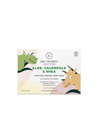 PUB Organic Baby Soap Cold Pressed Moisturizing Bathing Soap for Sensitive Skin 100 gms Natural Aloe Vera Calendula & Shea Cleansing Bar