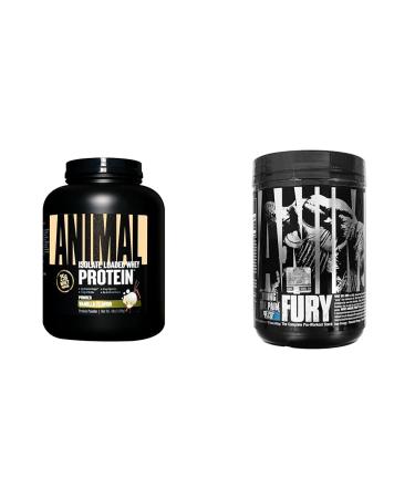 Animal Whey Isolate Whey Protein Powder Isolate Loaded for Post Workout and Recovery & Fury - Pre Workout Powder Supplement for Energy and Focus