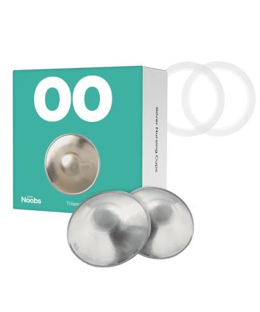 Love Noobs Silver Nipple Shields for Breastfeeding 925 Grade Silver Cups for Nursing Newborn X-Large Nickel Free Tri-Laminate Silver Nursing Cups Protect and Soothe Your Nursing Nipples XL Trilaminate Silver