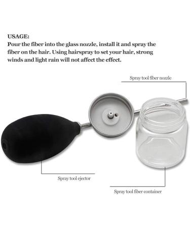 Hair Fibers Spray Applicator Pump | Thickening Building Fiber for Home & Clinic Use | Glass Bottle Hair Spray Powder - Buy Online on GoSupps.com