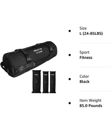 OK5STAR Heavy Duty Adjustable Sandbags for Fitness - 24-85LBS Weighted Workout Bag for Strength Training and Conditioning - Home Gym Equipment with 8 Handles - Buy Online on GoSupps.com