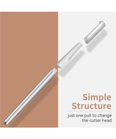 Buy Dermaplaning Razor for Face - Professional Tool with 4 Blades for Hair Removal & Exfoliation | Silver Facial Shaver & Eyebrow Shaper for Women - Buy Online on GoSupps.com
