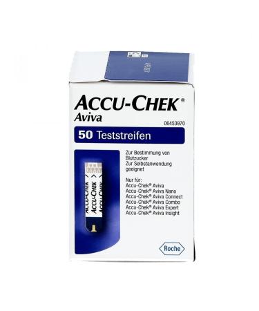 Accu-Chek Aviva Blood Glucose Test Strips - Unisex 50 Pieces | International Shipping Available - Buy Online on GoSupps.com