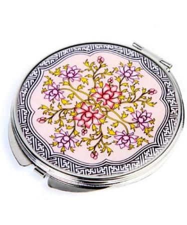 Mother of Pearl Flower Design Compact Cosmetic Pocket Purse Makeup Mirror - Buy Online on GoSupps.com