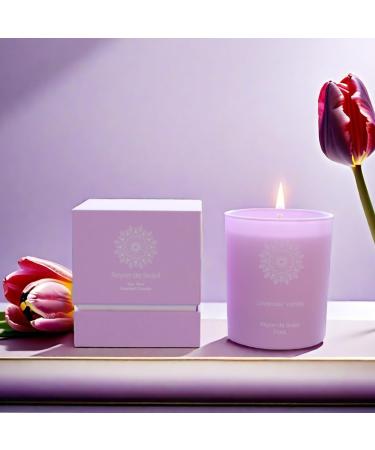 Decorative Soy Wax Candle - Luxurious Lavender Vanilla Scent in Black Matt Glass | 40 Hour Burn Time | Relaxing & Aesthetic Home Decor - Buy Online on GoSupps.com