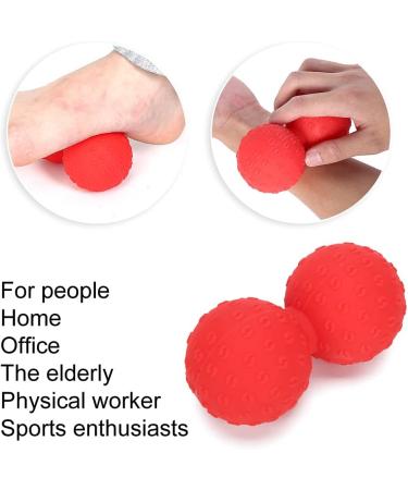 Ververt Touch Double Massage Ball | Leg Back & Shoulder Muscle Relaxation | Deep Tissue Massage & Yoga Fitness Ball | Red - Buy Online on GoSupps.com