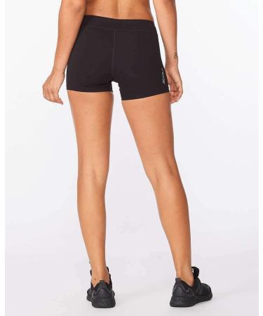 Shop 2XU Women's Compression Pants 10.2 cm (4 inch) - Black/Silver Fitness Shorts | International Shipping - Buy Online on GoSupps.com