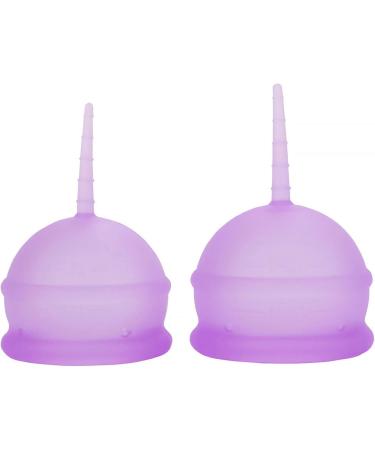2pcs Reusable Menstrual Cups for Normal & Heavy Bleeding - Eco-Friendly Period Cups for Women of All Ages - Purple - Buy Online on GoSupps.com