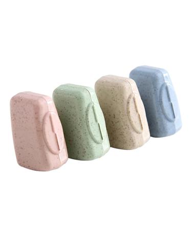 Ioiuskku 4 pieces/Lot travel with trust - portable toothbrushes cover holder for hygienic care and easy to wear ABS compact