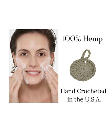 100% Hemp Face Scrubbers Set of 3 | Hand Crocheted in USA | Eco-Friendly Reusable & Compostable - Buy Online on GoSupps.com