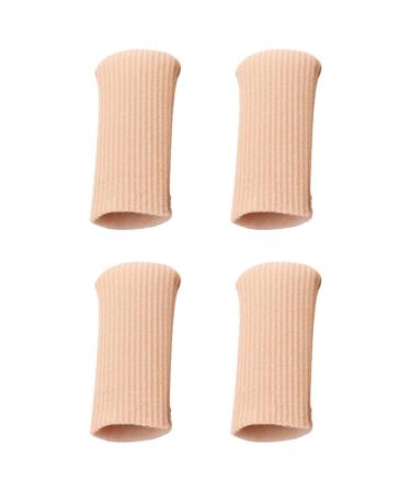 Healeved Toe Protectors Women 4pcs Toe Caps Toe Protectors Toe Tubes Sleeves Toe Bandages Toe Sleeves Finger Toe Cover Tube for Blisters Calluses Brown L Finger Protectors 7x2.5x2.5cm