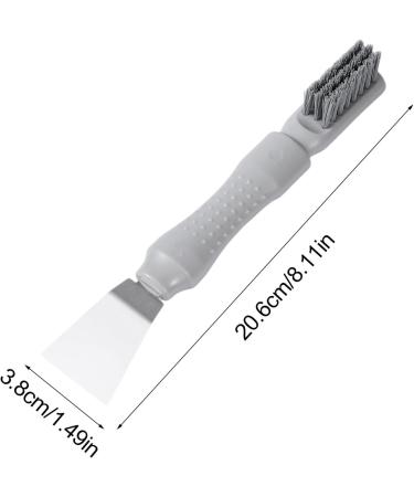 Stove Top Scraper Tool - 2-in-1 Cooktop Cleaning Double Head Scraper with Brush | Non-Slip Household Scraper for Putty and Grease Grime Cleaning for Sinks Faucets Stoves Elbow - Buy Online on GoSupps.com