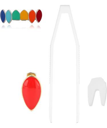 Verdant Touch Hip Hop Teeth - Removable Red Halloween Dentures for Cosplay & Parties | International Shipping - Buy Online on GoSupps.com