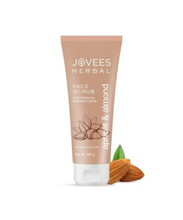 Jovees Herbal Face Scrub for Fresh & Radiant Skin Normal to Dry Skin Apricot & Almond 3.38 oz
