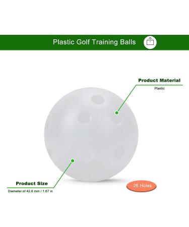 Plastic Golf Training Balls 42mm - 50pc Set with Golf Ball Tees | Indoor & Outdoor Practice Equipment - Buy Online on GoSupps.com