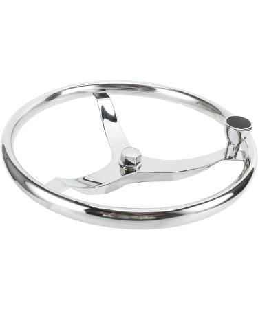 Yaegarden Stainless 3 Spoke Sports Boat Steering Wheel | Marine Steering Wheel 13-1/2 Dia with Turning Knob - Buy Online on GoSupps.com