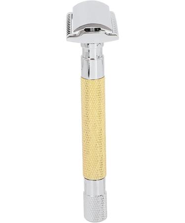 Buy Manual Safety Razor - Zinc Alloy Retro Double Sided Safety Razor for Travel & Home | Eco-Friendly Gold Design - Buy Online on GoSupps.com