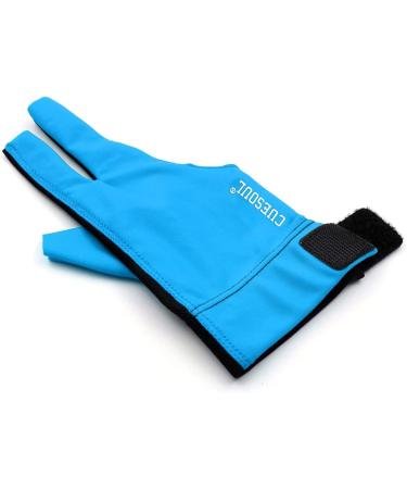 CUESOUL Professional Billiard Glove-Blue-Size S-Right Hand (2.75-3.35 Palm Width) - Buy Online on GoSupps.com