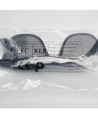 Shop Lanomi UV400 Reading Glasses for Men & Women | Big Gray & Black Sunglasses with 4.0 Strength Visual Aid - Buy Online on GoSupps.com
