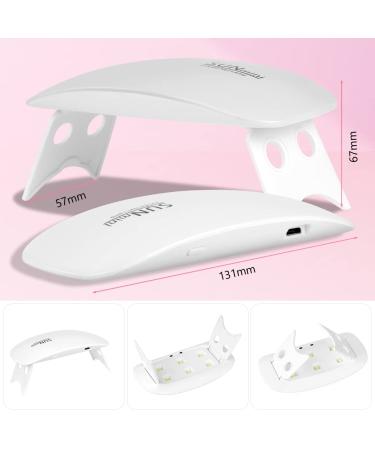 URAQT Mini Gel Nail Lamp - Portable 6W UV LED Nail Dryer with USB, Professional Nail Art Tool for Gel Polish - Perfect Gift for Thanksgiving & Christmas - Buy Online on GoSupps.com