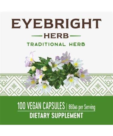Nature's Way Eyebright Herb 860 mg - 100 Vegan Capsules for Eye Health - Buy Online on GoSupps.com