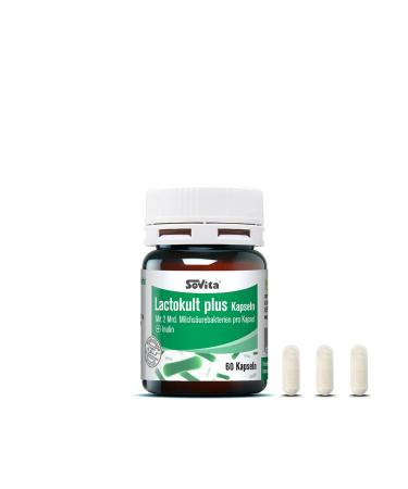 Lactokult plus capsules | With 2 billion lactic acid bacteria per capsule + inulin | Dietary supplement | 60 capsules