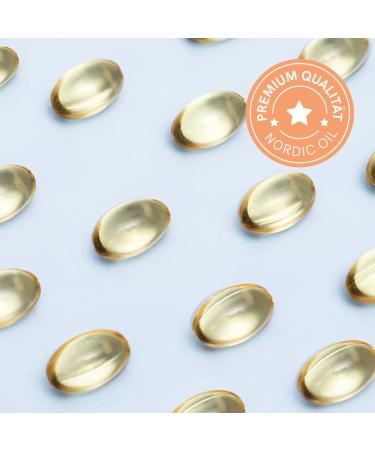 Omega 3 100 Capsules 1220mg | DHA & EPA Omega 3 Fatty Acids High Bioavailability | Highly Dosed Natural Omega 3 Fish Oil for Cognitive and Cardiovascular Support | Nordic Oil - Buy Online on GoSupps.com