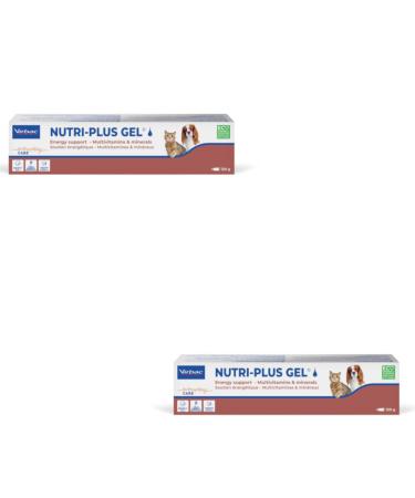 Virbac Nutri-Plus gel |Double pack |2 x 120 g tube |Supplementary feed for dogs and cats for a convalescence |Appetizing highly concentrated energy source