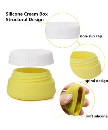 Travel Containers Set - Silicone & PP Cream Jars for Toiletries - Leak-proof & BPA Free - 9 Jars for Cosmetic Makeup and Hand Cream - Buy Online on GoSupps.com