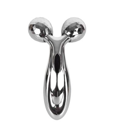 Face Roller Set Stainless Steel Facial Tool for Face Sculpting Metal Skin Care enjoynow Face Massager for Women (silver)